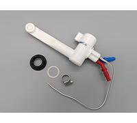 CR-MOESANCO® Kit mitigeur eau chaude et froide + 2 colliers de serrage en acier inoxydable pour caravane, camping-car, camping-car ou bateau avec interrupteur 12 V