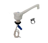 CR-MOESANCO® Kit robinet Lababo caravane avec interrupteur + collier en inox pour camping-car, cuisine, bateau, camping (blanc)