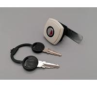 CR-MOESANCO® Serrure carrée Blanche pour Coffre et Coffre à gaz de Caravane et Camping-Car (épaisseur : 35 mm) avec 2 clés