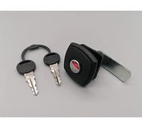 CR-MOESANCO® Serrure carrée noire pour coffre et coffre à gaz de caravane et camping-car (épaisseur : 35 mm) avec 2 clés