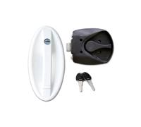 CR-MOESANCO Serrure FAP 1095 ovale complète blanche - Portes de camping-car
