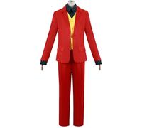 CR ROLECOS Costume de clown Joker - Pour cosplay - Rouge - Costume d'Halloween - Veste The Joker - Uniforme de carnaval - Pour homme - Costume d'Halloween - Pour adulte - Taille M