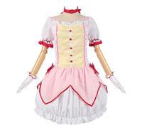 CR ROLECOS Costume de cosplay Anime Puella Magi Madoka Magica Kaname Madoka Uniforme scolaire Uniforme Halloween Fête de Noël Robe L