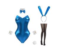 CR ROLECOS Costume de lapin pour femme - Cosplay - Combinaison de lapin - Avec oreilles - Vert - Taille XXL