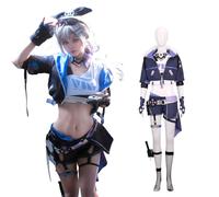 CR ROLECOS Honkai Star Rail Cosplay Costume de loup argenté pour cosplay, figurine de loup argenté, kit complet, avec perruque, costume pour Halloween, carnaval, fête, taille S