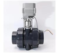 CR201 DN40 PVC électrique motorisé contrôle de l'eau actionneur débit robinet à tournant sphérique vanne moteur UPVC avec support SS