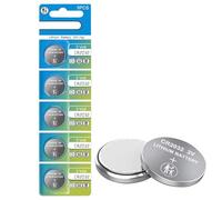 CR2032 Lot de 5 piles au lithium 3 V pour Apple AirTag/télécommande de voiture/porte-clés/moniteur/bougies/montres/balances/sonnette/capteurs intelligents