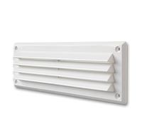 CR237B Grille d'aération en plastique, format rectangulaire - Blanc
