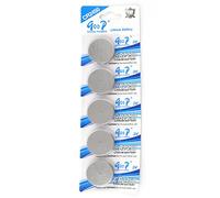 CR2450 pile X5 DL2450 BR2450 Lot de 5 piles boutons 3V LITHIUM Batterie de qualité 3Volts 24 mm x 5 mm 37 gr Couleur Argenté Marque Générique