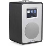 Cr4+ Radio Numérique Portable Dab/Dab+,Bluetooth 5.3,Radio Fm De Cuisine/De Chevet,Meuble En Bois,Double Alarme,Réveil,40 Présélections,Écran Couleur,Alimentation Secteur Et Piles,Chêne Noir