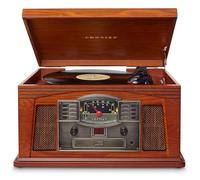 CR42E-PA4 Lancaster Platine Vinyle à 3 Vitesses, Radio, Lecteur CD/Cassette, entrée auxiliaire et Bluetooth, poivron