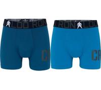 CR7 2-Pack Boy's Bamboo Trunk Maillot, Bleu, 10-12 Ans (Lot de 2) Garçon
