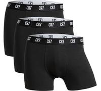 CR7 Boxer Homme, Lot de 3 - Trunks, Organic Coton Stretch Noir 2XL