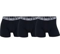 CR7 Boxers Homme, Lot de 3 - Trunks, Coton Stretch, Logo à la taille Noir M