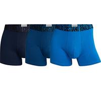 CR7 CR7 3-Pack Men's Cotton Trunk, Maillot Homme, Dark Blue, Navy, Light Blue, S