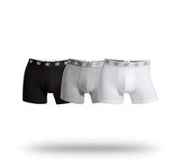 CR7 Cristiano Ronaldo - BASIC - Boxers pour hommes - Lot de 3 - Blanc/Gris/Noir - Taille M (CR7-JBS-8100-49-633-M)
