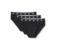 Cr7 Hommes Lot De 3 Slips - Briefs, Logo À La Taille, Coton Stretch Noir L (Large)