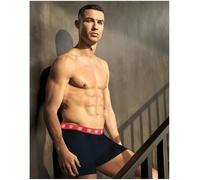 CR7 Cristiano Ronaldo Basic Caleçon pour Hommes Coton 3 Pack, Rouge, Marin, Gris, XL
