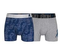 CR7 Cristiano Ronaldo CR7 Boys Cotton Fashion Trunks Two Pack Maillot, Imprimé Gris/Bleu, 7-9 Ans Fille