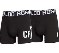 CR7 Cristiano Ronaldo garçon engan Liegende Boxers Line Trunk Lot de 2 8-9 Ans Noir