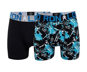 CR7 Garçon Maillot, Black/Blue Multi, 4-6 Ans