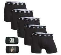 CR7 Underwear Lot de 5 boxers pour homme en coton avec sac de voyage Multicolore, multicolore, L