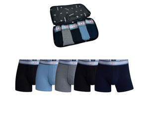 CR7 Underwear Lot de 5 boxers pour homme en coton avec sac de voyage Multicolore, multicolore, S