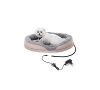 , cr7431 lit chauffant électrique pour chien et chat, 76 x 58cm chauffage pour animaux, 18 w, marron