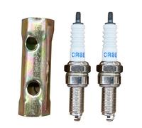 CR8E Lot de 2 bougies d'allumage standard pour moto 10 mm avec manchon de montage pour moto