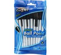 Cra-Z-art Lot de 10 stylos à bille noirs (11518)
