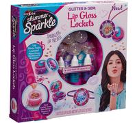 Cra-Z-Art Shimmer 'n Sparkle Glitter & Gem Lip Gloss Lockets DIY Activity Set DIY Lip Gloss Maker Birthday for Ages 8 and Up