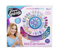 CRA-Z-ART Shimmer N Sparkle Trendy Tips Expressions pour ongles à presser avec autocollants et pierres précieuses