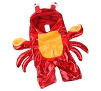 Crab Costume for Dogs, Cute Polyester Pet Costume with Selectable Sizes and Eye-Catching Design, Dog Crab Costumes Easy to Put on and Take Off for Various Parties Ande Events, Funny Bulldog Clothing