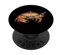 Crab Cowboy Costume Funny Western Sheriff Sea Animal Lovers PopSockets PopGrip Adhésif