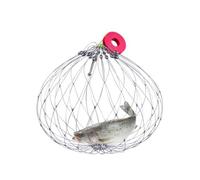 Crab Drop Net - Pêche en acier | Ouverture et cage de verrouillage pour crabes | Filet de piège de pêche | Acier inoxydable + fil de nylon, ouverture et fermeture automatiques multifonctionnelles des