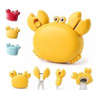 Crab Multifunctional Bottle Opener, Crab-Shaped 4-in-1 Multi Tool Opener, Multi Tool Opener, Box Cutter, Magnetic Fridge Magnet & Mini Scissors, Crab Shape Kitchen Gadget (Yellow)