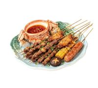 Crab Shape Sushi Platter - 12.2 Inch Dessert Plate, Sauce Bowl Combo