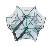 Crab Trap Net - Net De Pêche À Fermeture À Glissière Pliante À 6 Trous | Trap À Crevettes 40x20cm | Small Fish Fish Homard Attrapant Des Accessoires De Pêche Polyvalente Nets Pour Une Utilisation En P