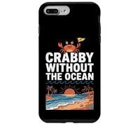 Crabby Without The Ocean Funny Beach Vacation Crab Coque pour iPhone 7 Plus/8 Plus