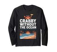 Crabby Without The Ocean Funny Beach Vacation Crab Manche Longue