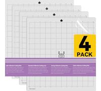 Crabcut Lot de 4 tapis de découpe pour Silhouette Cameo 5/4/3/2/1-30,5 x 30,5 cm - Adhérence standard - Design à points - Durables et de longue durée - Accessoires de rechange adhésifs pour projets
