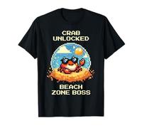 Crabe débloqué | Pixel Boss à partir des Niveaux de la Zone de Plage T-Shirt