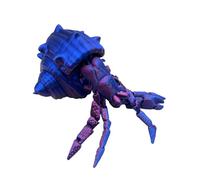 Crabe ermite imprimé en 3D - Modèle articulé flexible, jouet animal multi-articulations, ornement anti-stress, sculpture créative de à faire soi-même | Décoration flexible unique de crabe ermite