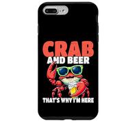 Crabe et bière C'est Pourquoi Je suis Ici Fruits de mer Crabe Manger Coque pour iPhone 7 Plus/8 Plus