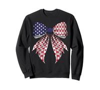Crabe Fruits de mer 4 juillet Drapeau américain Coquette patriotique Sweatshirt