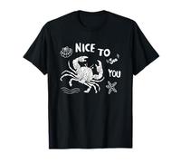 Crabe mignon agréable à la mer, mer, vie marine, jeu de mots, vacances à la plage T-Shirt