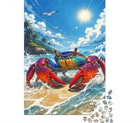 Crabe Plage 1000 Pièces Mini Puzzle pour Adultes | 70x50cm Carton, Décoration de la maison, Coupe précise, Cadeau de rassemblement, Détente mentale