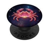 Crabe Zodiac Cancer - Énergie de l'océan céleste PopSockets PopGrip Adhésif