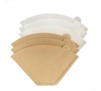 Crabop 100pcs Filtres Café pour papier Pulpe pour bois Éventail 100pcs(U103)
