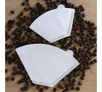 Crabop 100pcs Filtres Café pour papier Pulpes pour bois Éventail U101(U103) | Pulpe de pour bois naturelle, filtration fine, goût pur, , éventail unique